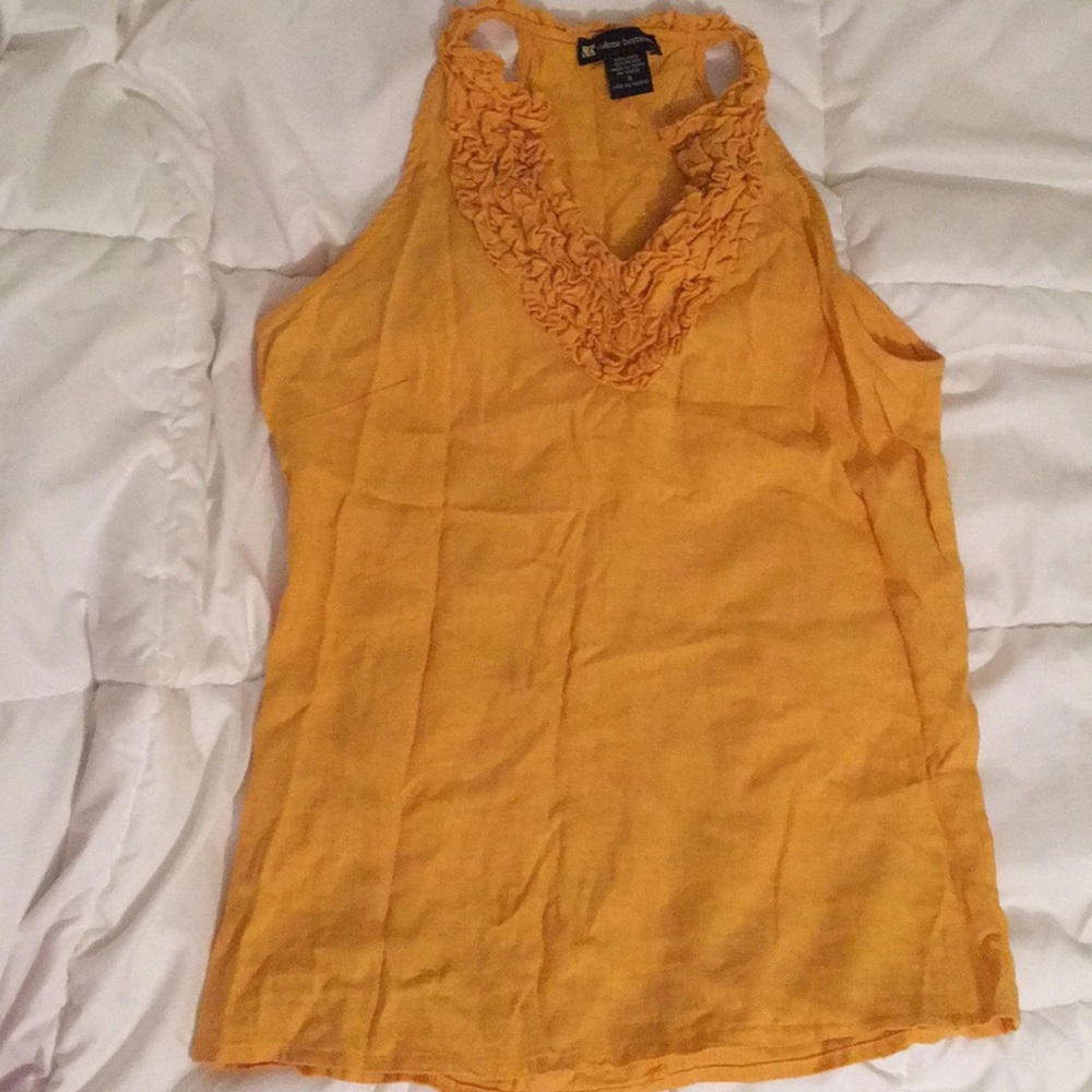 Linen canary yellow bold tank